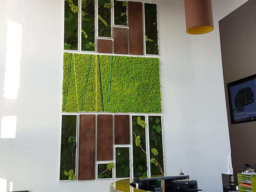 mur végétal bureau entreprise
